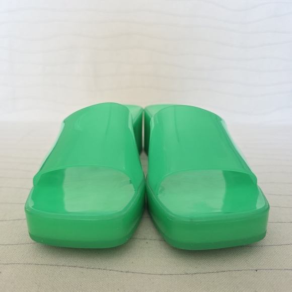 Steve Madden Womens Harlin Green Chunky Block Heel Y2K Jelly Sandals Shoes Sz 7 - Picture 4 of 12